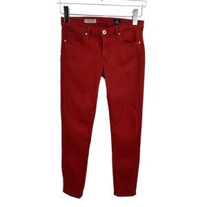 Adriano Goldschmied AG pants 26R the Stevie ankle slim straight denim jeans rust